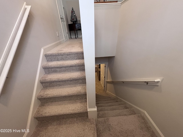 201 Shreveport Ct, Havelock, NC 28532 - stairs featuring carpet flooring and baseboards
