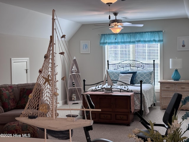 201 Shreveport Ct, Havelock, NC 28532 - bedroom with light colored carpet and lofted ceiling