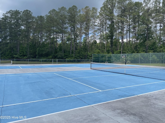 201 Shreveport Ct, Havelock, NC 28532 - view of tennis court featuring community basketball court and fence