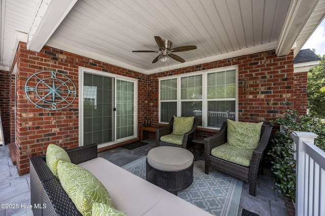 903 Buckingham Rd, Trent Woods, NC 28562 - view of patio featuring ceiling fan and an outdoor living space