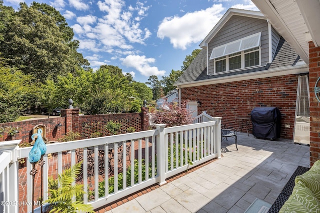 903 Buckingham Rd, Trent Woods, NC 28562 - view of patio / terrace featuring a grill and fence