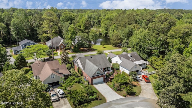 903 Buckingham Rd, Trent Woods, NC 28562 - aerial view of residential area with a forest and a nearby body of water