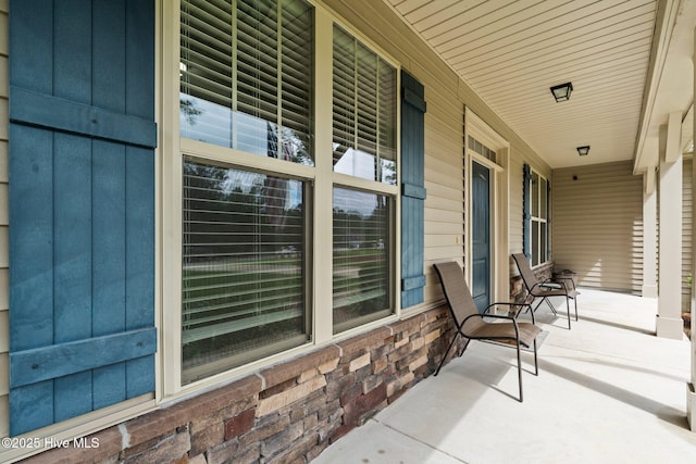 view of patio with a porch