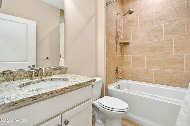 3524 Laughing Gull Ter, Wilmington, NC 28412 - bathroom featuring toilet, vanity, and shower / bath combination