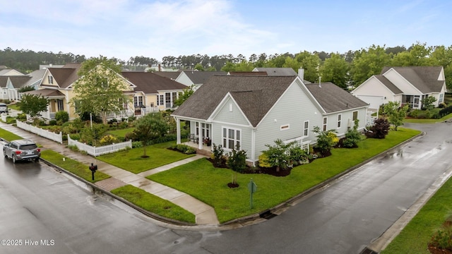 aerial view of residential area