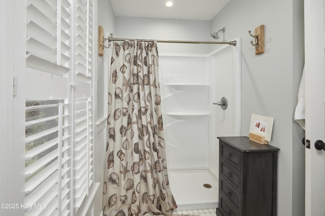 297 Broad St, Oriental, NC 28571 - full bathroom with a stall shower