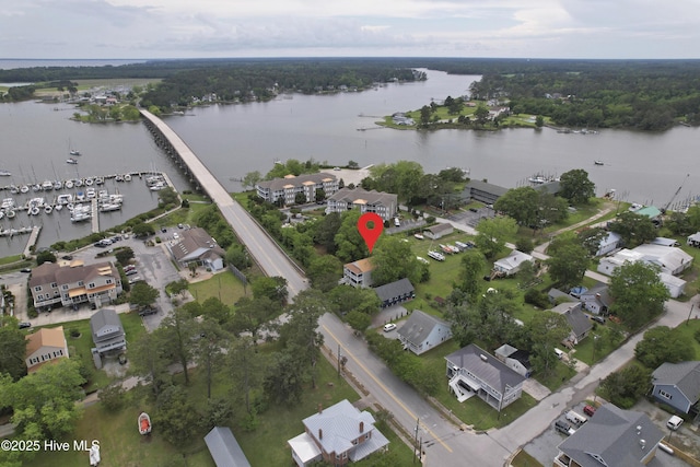 297 Broad St, Oriental, NC 28571 - aerial view of property's location featuring a large body of water