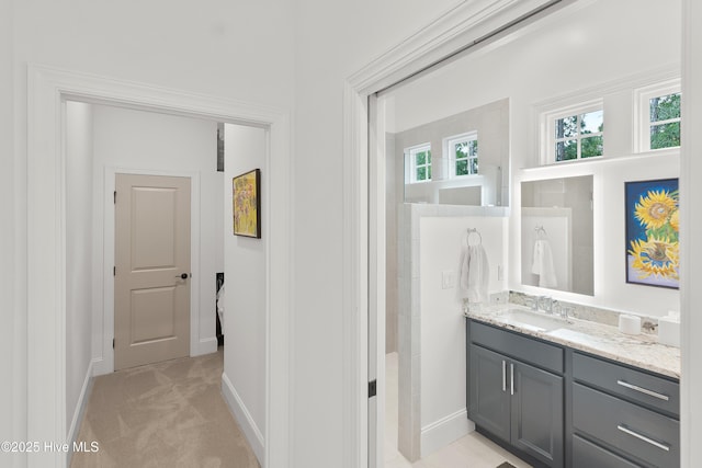 3752 Glenmere Ln, Southport, NC 28461 - bathroom featuring vanity and baseboards