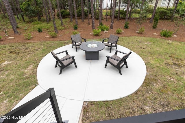 3752 Glenmere Ln, Southport, NC 28461 - view of patio / terrace featuring an outdoor fire pit