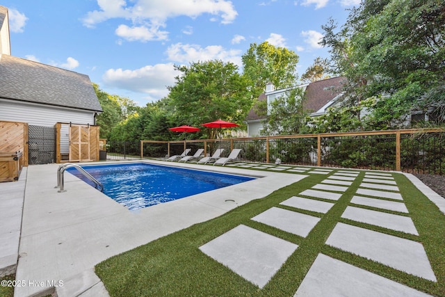 708 Cordgrass Rd, Hampstead, NC 28443 - view of swimming pool featuring a fenced backyard and a patio