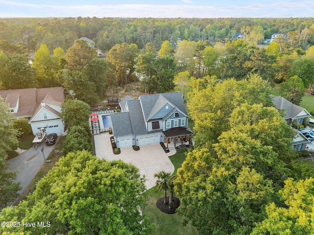 708 Cordgrass Rd, Hampstead, NC 28443 - view from above of property with a forest