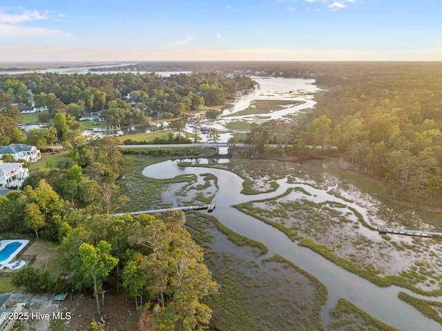 708 Cordgrass Rd, Hampstead, NC 28443 - aerial view of property and surrounding area featuring a large body of water