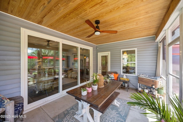 708 Cordgrass Rd, Hampstead, NC 28443 - sunroom featuring ceiling fan