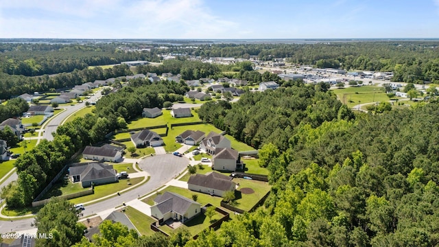 606 Spoleto Ct, Swansboro, NC 28584 - aerial perspective of suburban area with a forest