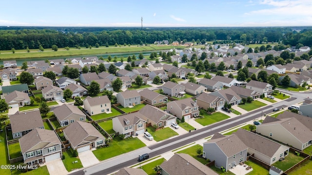 410 Isabelle St, New Bern, NC 28560 - aerial perspective of suburban area featuring a large body of water