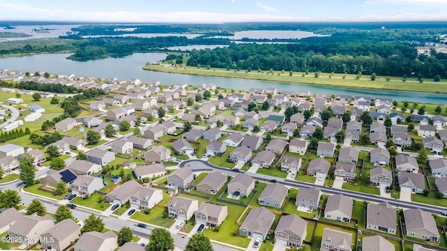 410 Isabelle St, New Bern, NC 28560 - aerial perspective of suburban area with a nearby body of water
