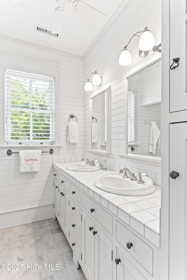 21 Sea Gull Trl, Bald Head Island, NC 28461 - full bath with ornamental molding and double vanity