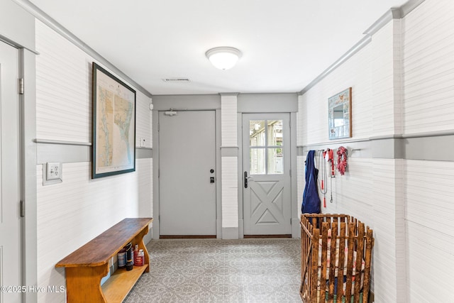 21 Sea Gull Trl, Bald Head Island, NC 28461 - foyer entrance with tile patterned floors and ornate columns
