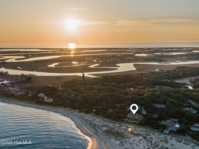 21 Sea Gull Trl, Bald Head Island, NC 28461 - aerial view at dusk of view of water and beach