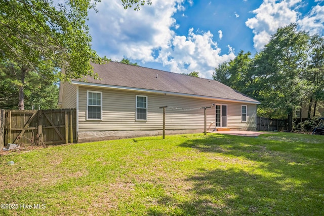 239 Shellbank Dr, Sneads Ferry, NC 28460 - rear view of property with a patio and a gate