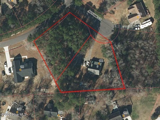 map of property location with property parcel outlined