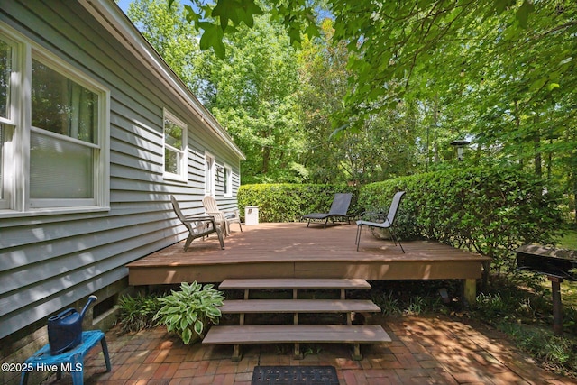 view of wooden deck