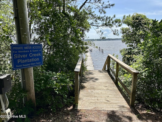 102 Silver Creek Landing Rd, Swansboro, NC 28584 - dock with a water view