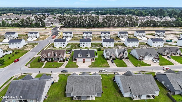 aerial view of residential area