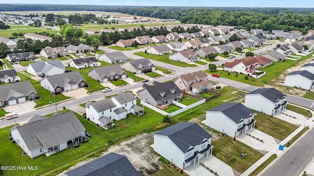 aerial perspective of suburban area