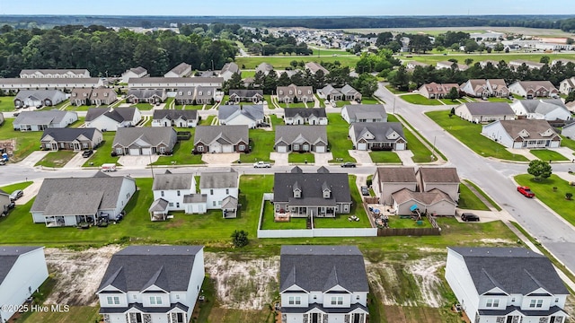 aerial view of residential area
