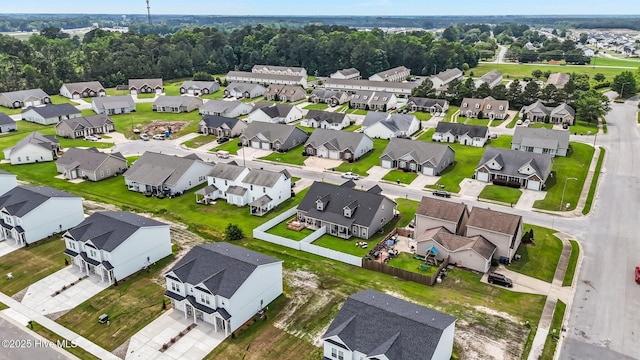 aerial perspective of suburban area