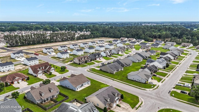 aerial view of residential area