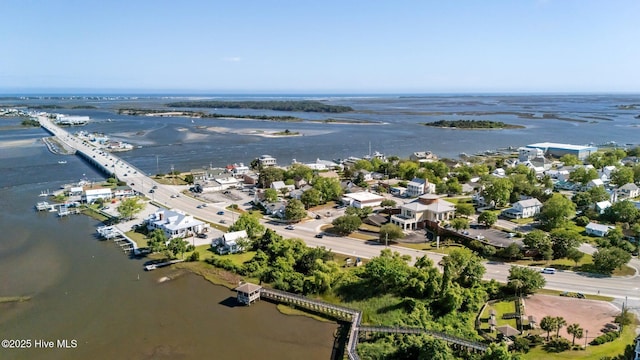 aerial view of a large body of water