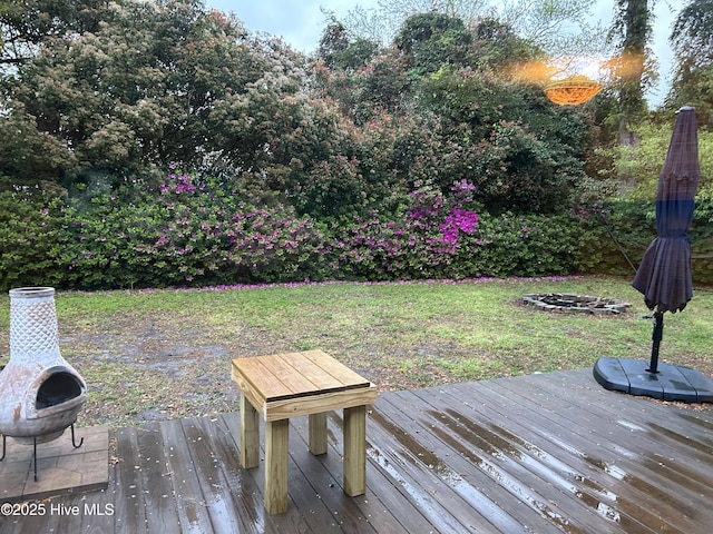 3414 Middle Sound Loop Rd, Wilmington, NC 28411 - deck with a fire pit