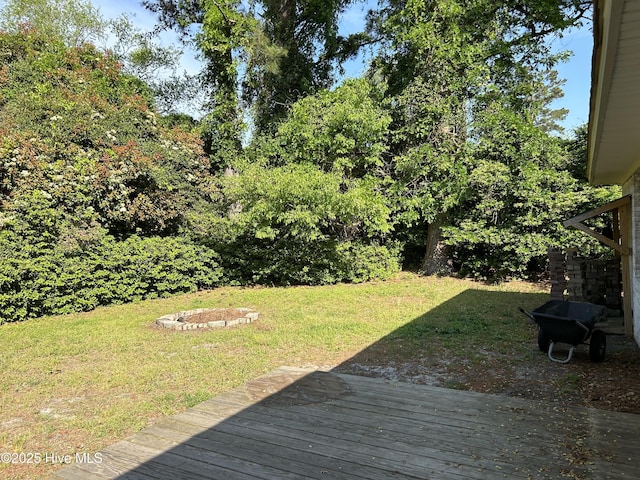 3414 Middle Sound Loop Rd, Wilmington, NC 28411 - view of grassy yard featuring a deck