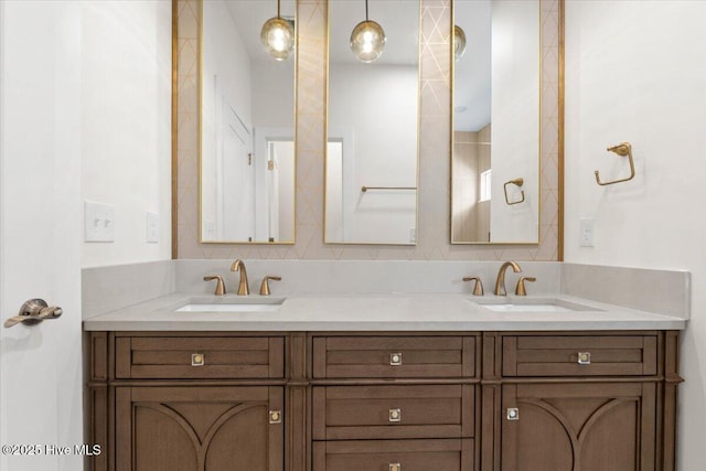 355 S Middleton Dr NW, Calabash, NC 28467 - full bath featuring double vanity and decorative backsplash