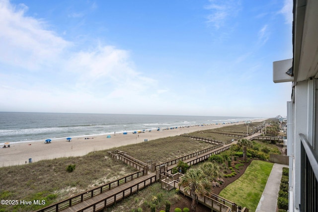 water view featuring local beach