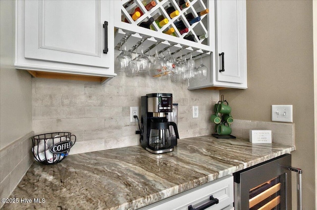 97 Eagle Claw Dr, Calabash, NC 28467 - indoor dry bar featuring wine cooler and tasteful backsplash