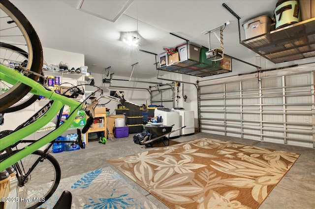 97 Eagle Claw Dr, Calabash, NC 28467 - garage featuring a garage door opener and washing machine and dryer