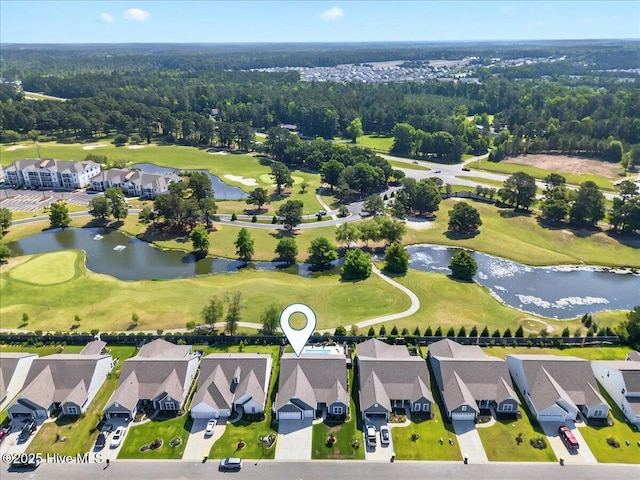 97 Eagle Claw Dr, Calabash, NC 28467 - aerial view of property's location featuring a local golf course, a large body of water, and nearby suburban area