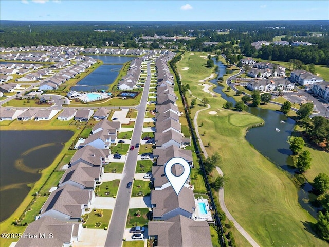 97 Eagle Claw Dr, Calabash, NC 28467 - aerial view of property's location featuring nearby suburban area, a golf course, and a large body of water