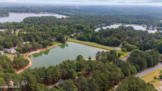 106 Millstone Rd, West End, NC 27376 - aerial view of property and surrounding area featuring a forest and a nearby body of water
