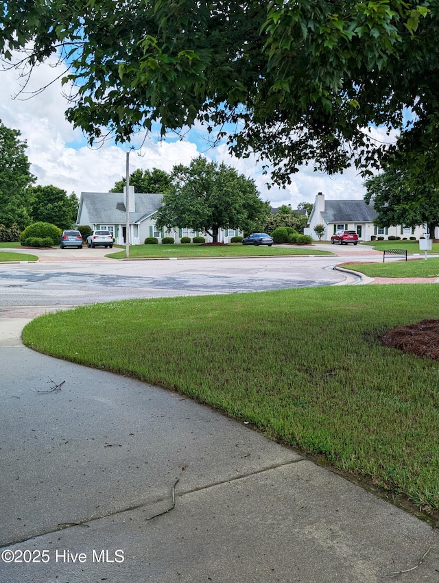 view of grassy yard