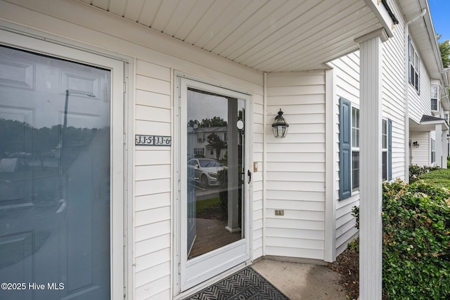 view of doorway to property
