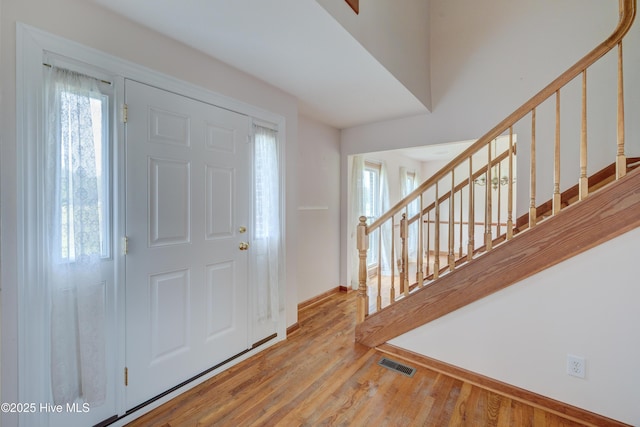 15554 US Highway 421, Burgaw, NC 28425 - entryway with stairway and wood finished floors