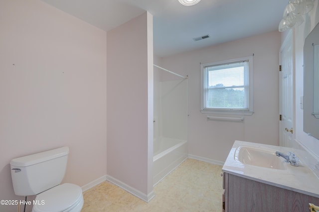 15554 US Highway 421, Burgaw, NC 28425 - full bathroom featuring toilet, baseboards, vanity, and bathing tub / shower combination