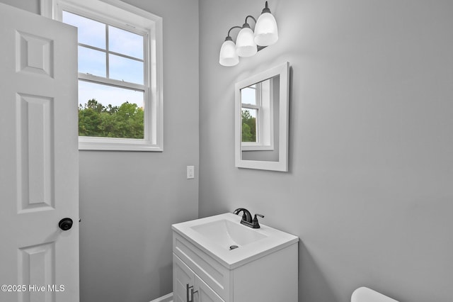 half bath with vanity