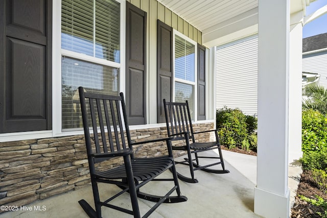 202 Bungalow Rd, Holly Ridge, NC 28445 - view of patio with covered porch