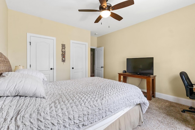 5613 Swiss Stone Ct, Wilmington, NC 28412 - carpeted bedroom featuring baseboards and a ceiling fan