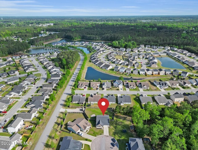 115 Joan Ct, New Bern, NC 28562 - aerial overview of property's location featuring a forest, a large body of water, and nearby suburban area